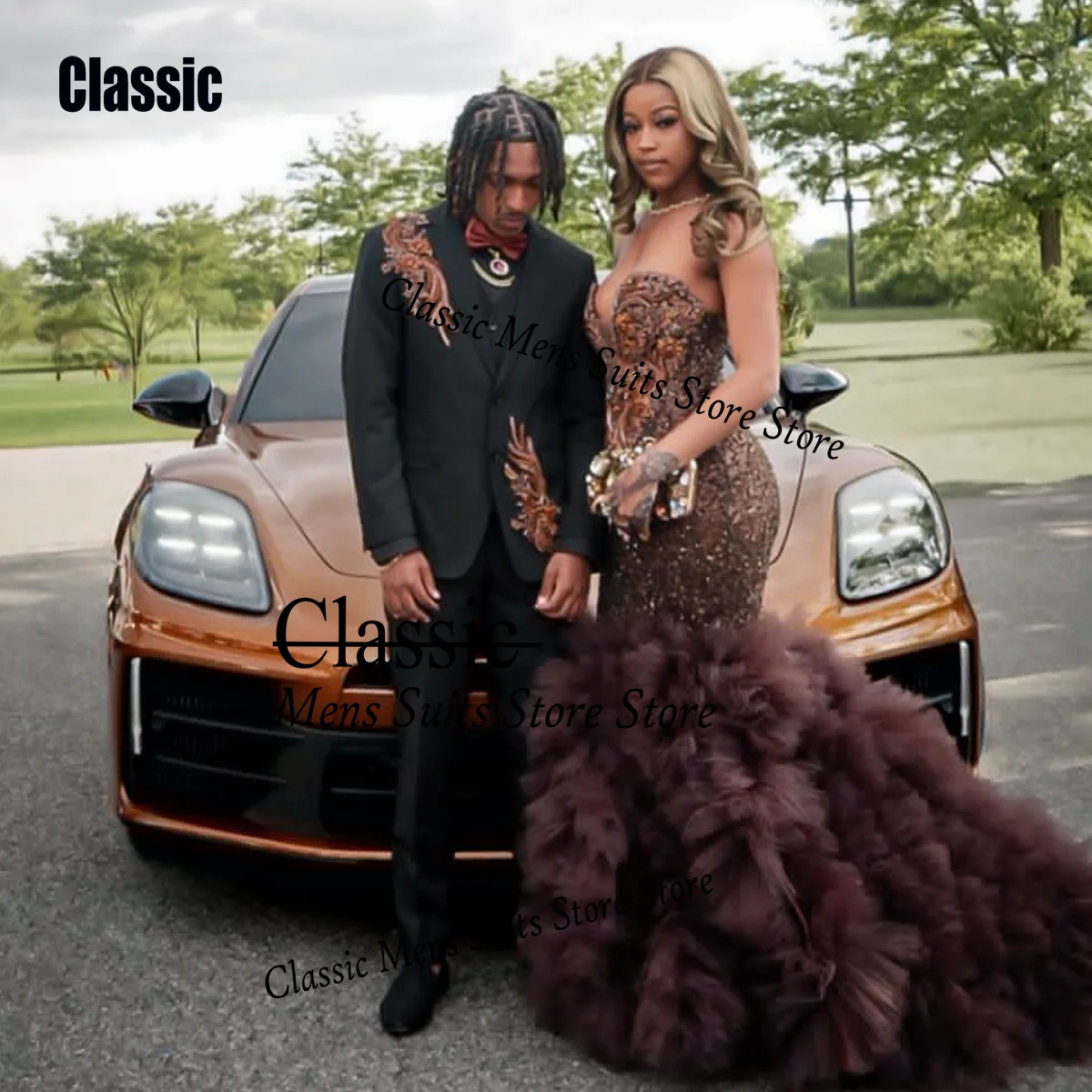 

Customized Pearl Diamond For Men Suit Rhinestone 2 Pieces Groom Male Blazers Ropa hombre Glitter Exquisite Slim Wedding Tuxedos
