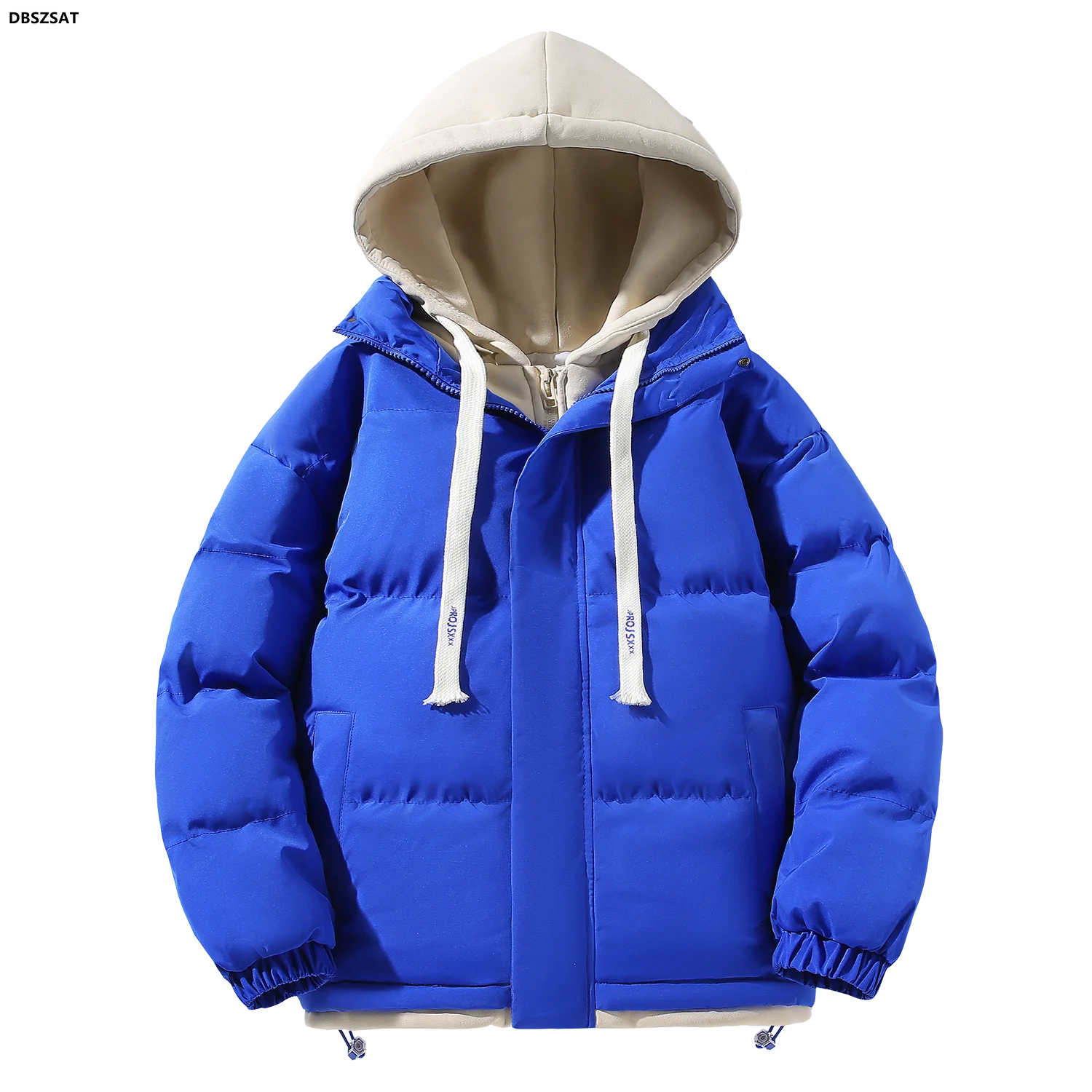 Thicken Warm Winter Jacket Men Solid Loose Winter Coats Male Stand Collar Fleece Puffer Parkas Man Harajuku Outerwear