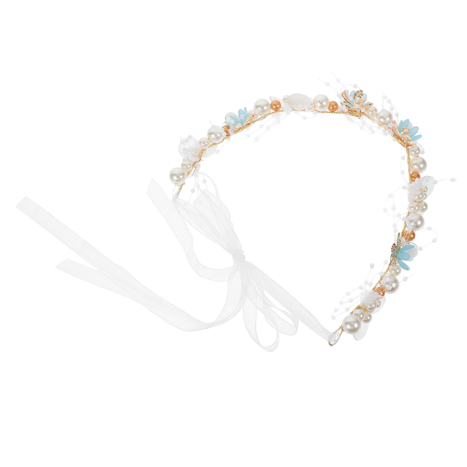 

Pearl Hairband Flower Hair Vine Wedding Bridal Headpiece Lightweight Hair Accessories for Bride Wedding Accessories