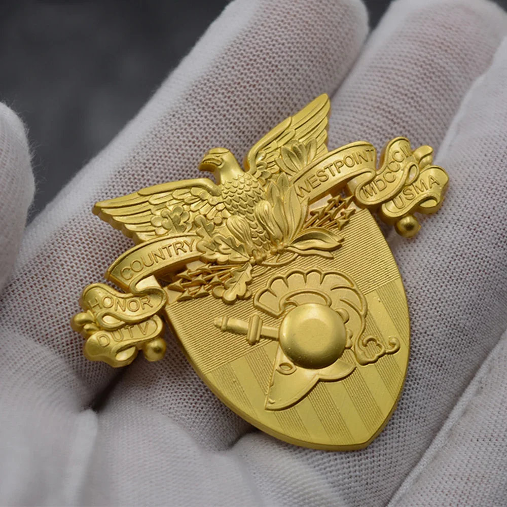 

US America Badge West Point Medal Pin Metal Brooch