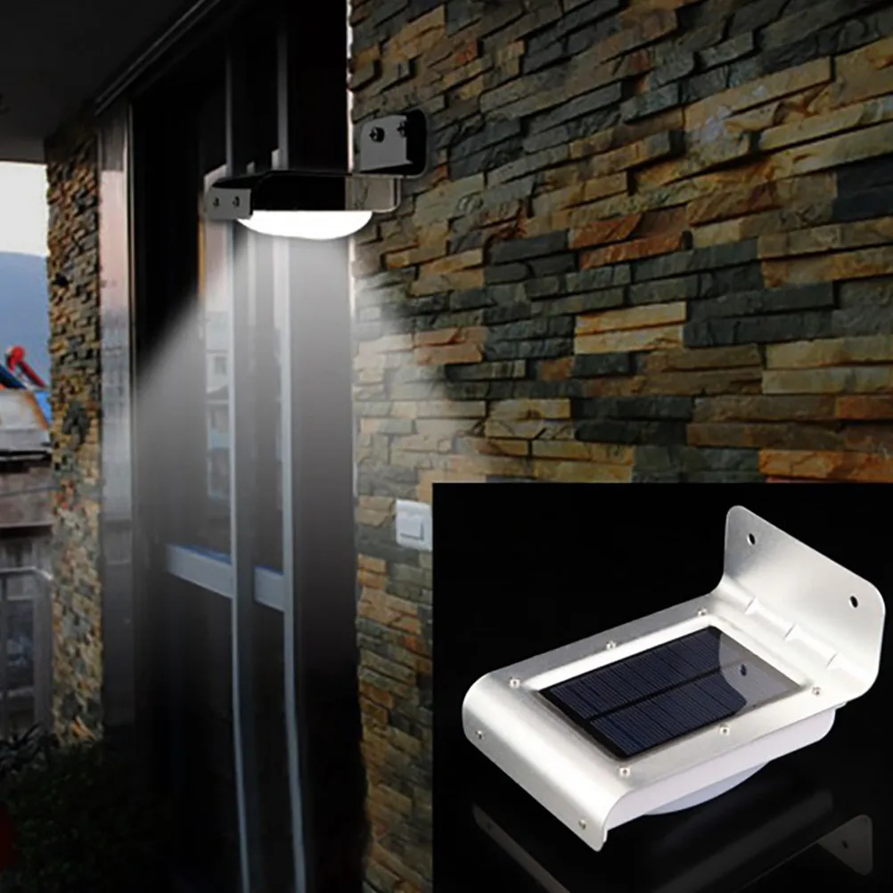 2Pcs 16LED Solar Human Body Induction Wall Lamp Outdoor Courtyard Garden Light Automatic Sensor Decorative Wall Lights