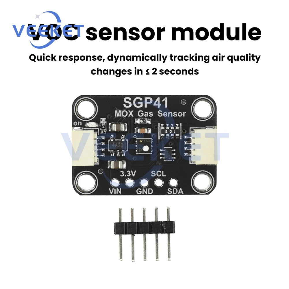 

SGP40/SGP41 Digital VOC Sensor Module Dual Gas Environment Detection Industrial Wide Temperature Range STEMMA QT/Qwiic Interface