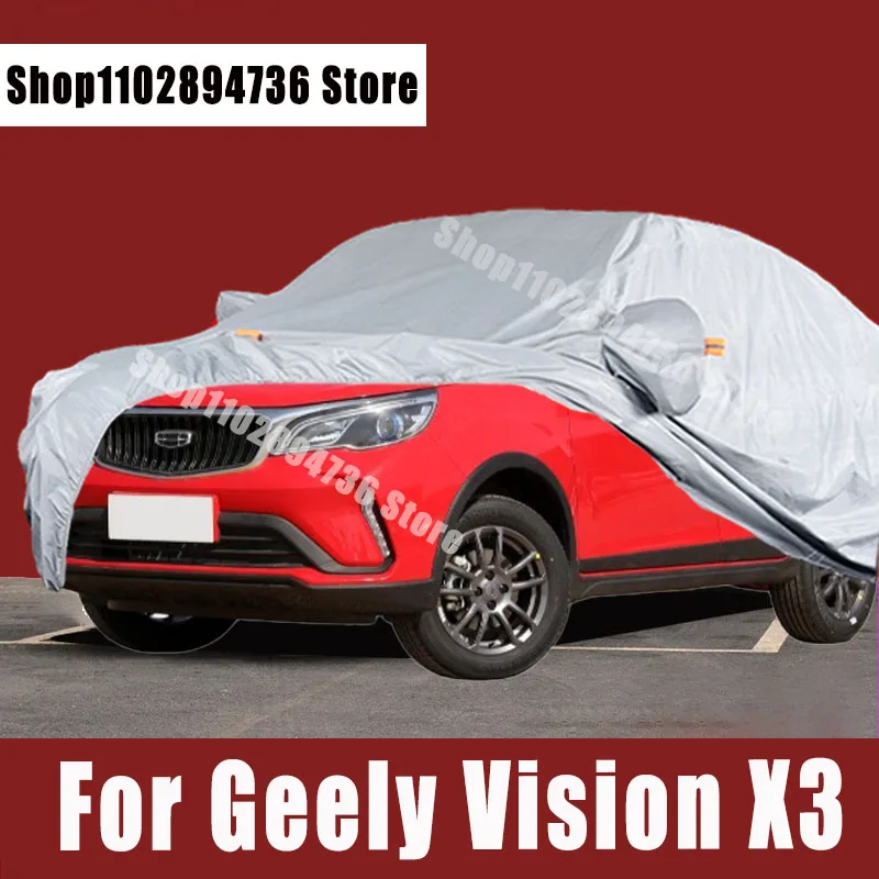 

For geely Vision X3 Full Car Covers Outdoor Sun uv protection Dust Rain Snow Protective Auto Protective cover