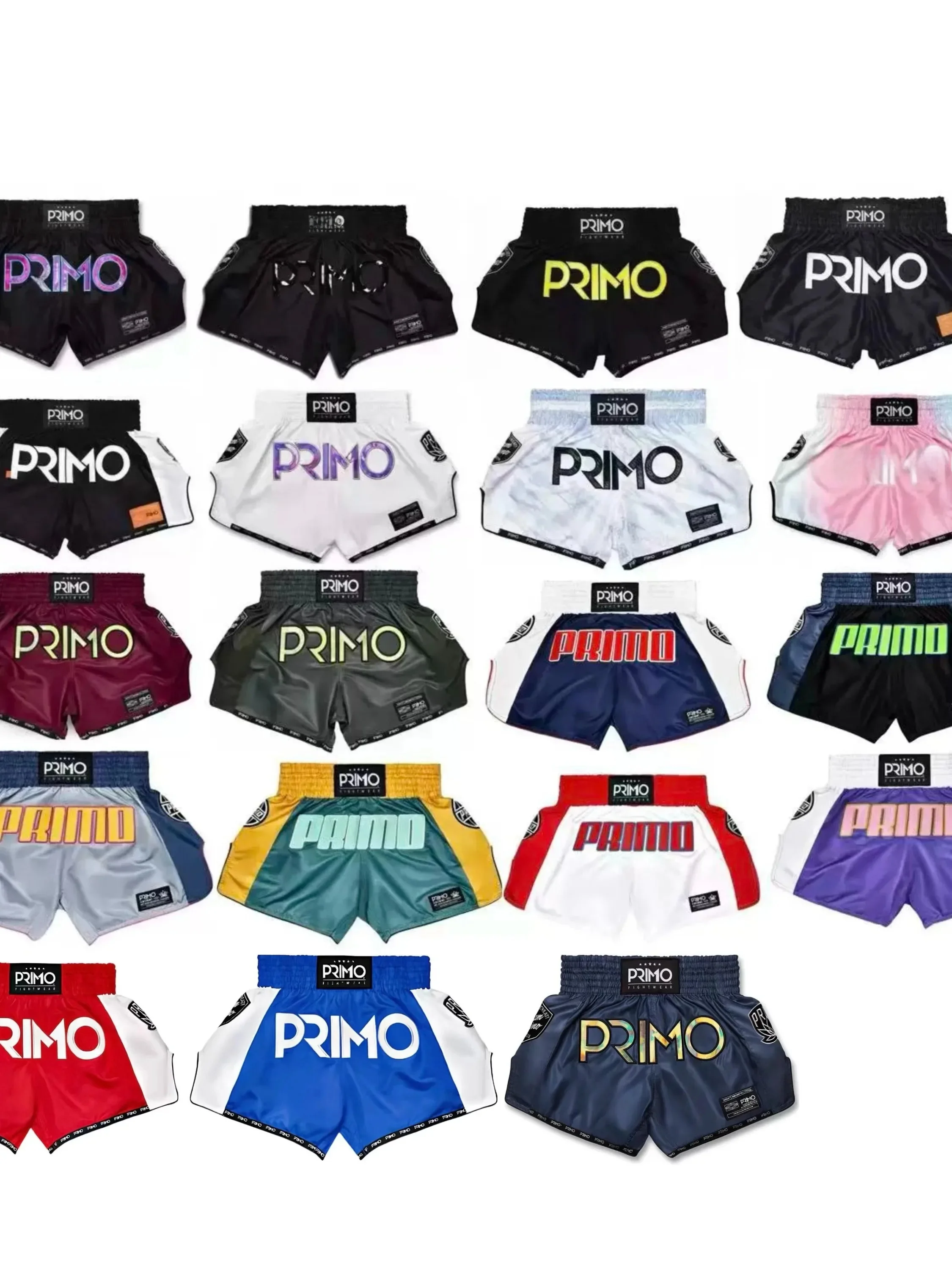 Professional Muay Thai Boxing Shorts Male Female Martial Arts Sport Training Pants Polyester Fiber Non-Stretch Fitness Gym Wear