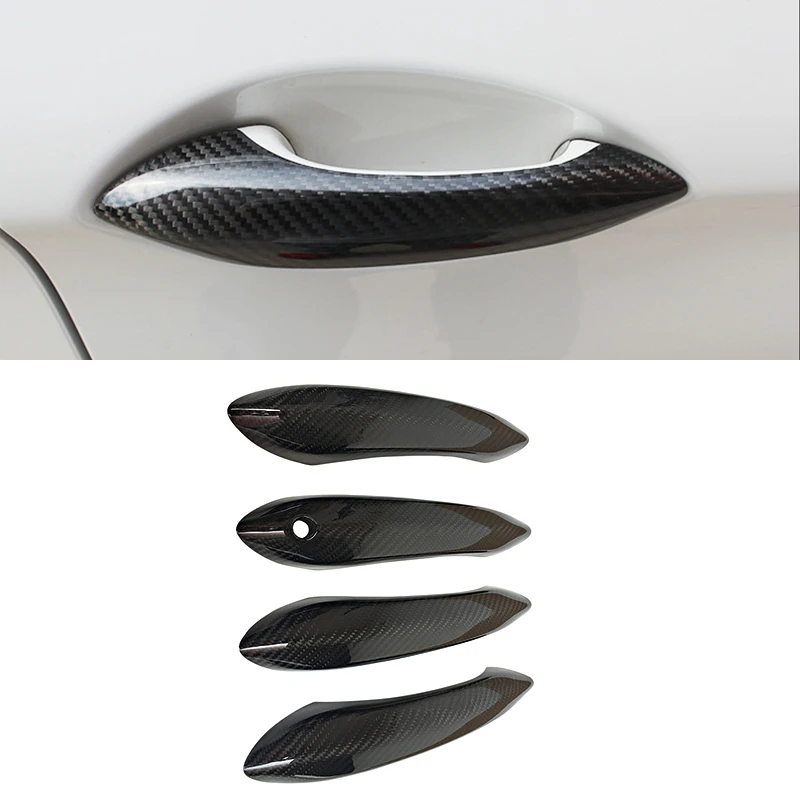 ROLFES For BMW 5 6 7 M5 M6 Series F01 F02 F06 F07 F10 F12 F13 F18 Car Styling Accessories Carbon Fiber Door Handle Cover Frame