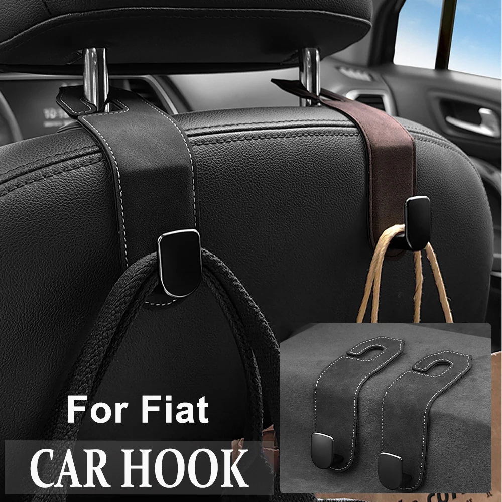 

Car Seat Headrest Hook For Fiat viaggio Ottimo 500 500C 600 Topolino Fastback Cronos Strada Mobi Pulse Suede Car Storage Holder