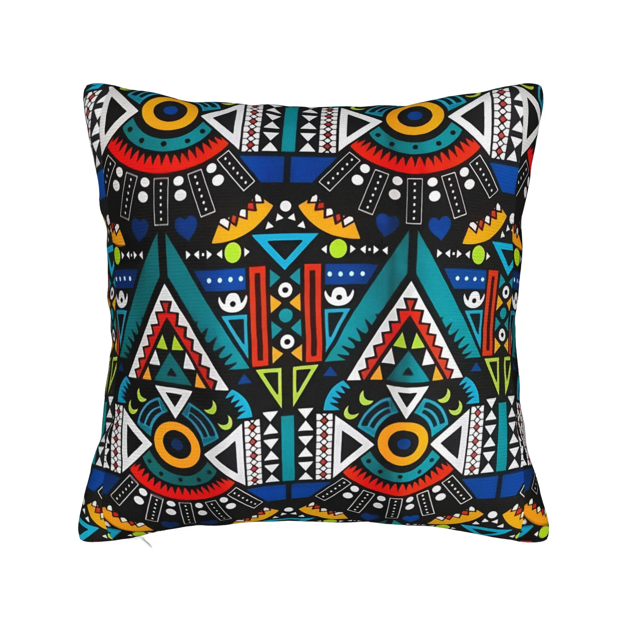 African Tribal Geometric Art Pillow Case  Soft Pillow Cover For Sofa Home Decor Retro Trendy Pillowcases