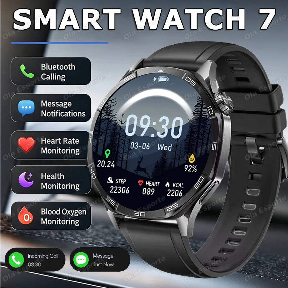 Men's Outdoor Smart Watch with Bluetooth Call, 1.52inch