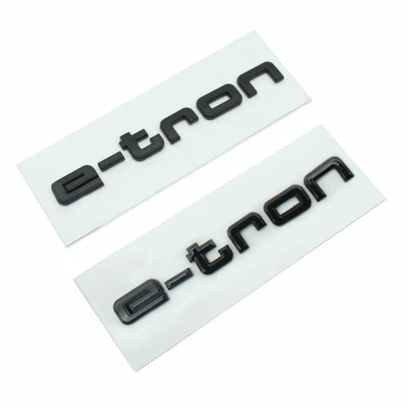 E tron badge car stickers for Audi pure electric rear mark new Audi e-tron logo sports modified rear displacement refit decals