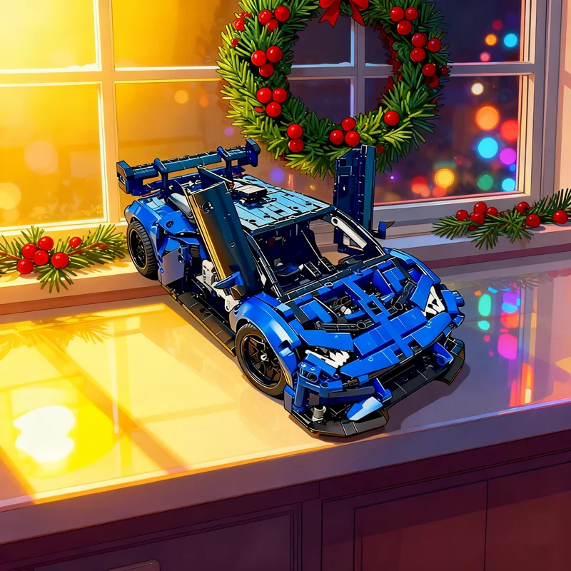 

1592pcs MOC Lamborghiniesd Huracan Super Trofeo EVO Technical Model Building Blocks Toy Construction Christmas Gift Brick Kids