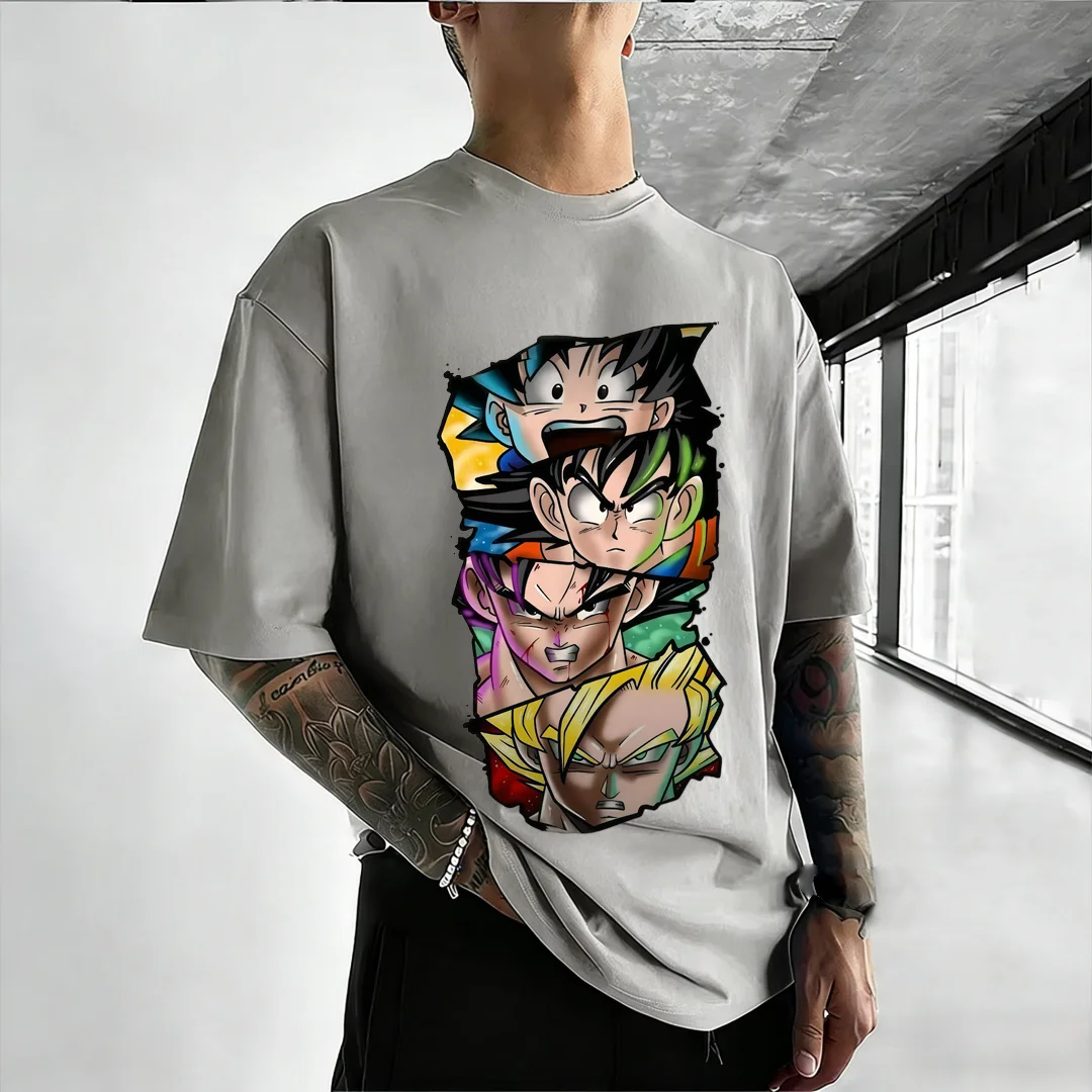 2026 Sommer Bestseller Dragon Ball Anime Muster Familien-Eltern-Kind T-Shirts Hochwertige Kurzarm Harajuku Streetwear Oberteile