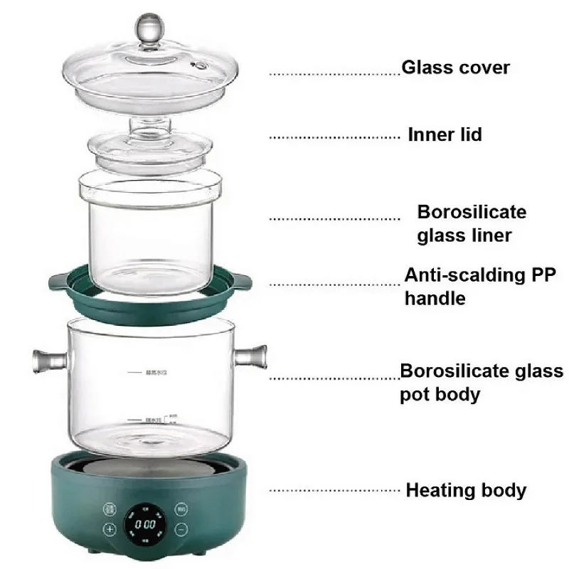 110V/220V zdraví hrnec rozseknout hrnec domácí elektrický dusit hrnec multifunkční kaše ptačí hnízdo polévka hrnec chytrý elektrický rychlovarná konvice 1.5L