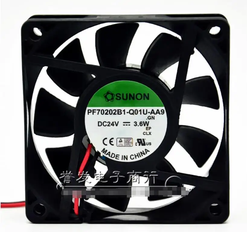 SUNON PF70202B1-Q01U-AA9 DC 24V 5.0W 70x70x20mm 2-Wire Server Cooling Fan