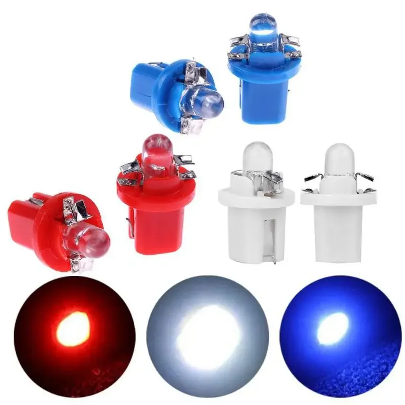 T5 Led B8.5 Bulb 1led Car Auto LED Indiator Gauge Lights Interior Dashboard Dash Side Lamp Red White Blue Instrument Light