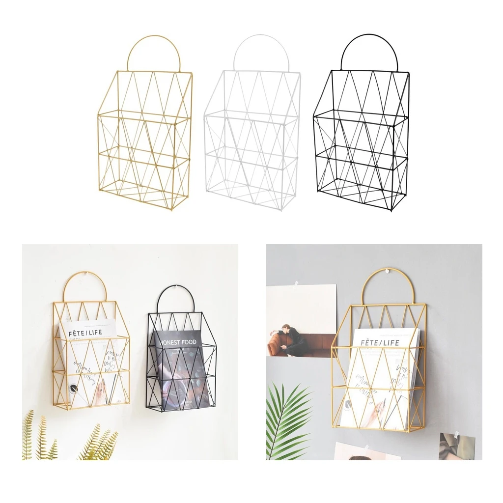 Storage Basket Magazine Rack Modern Book Organizer Low Black Bookcase for Home Library Shelf