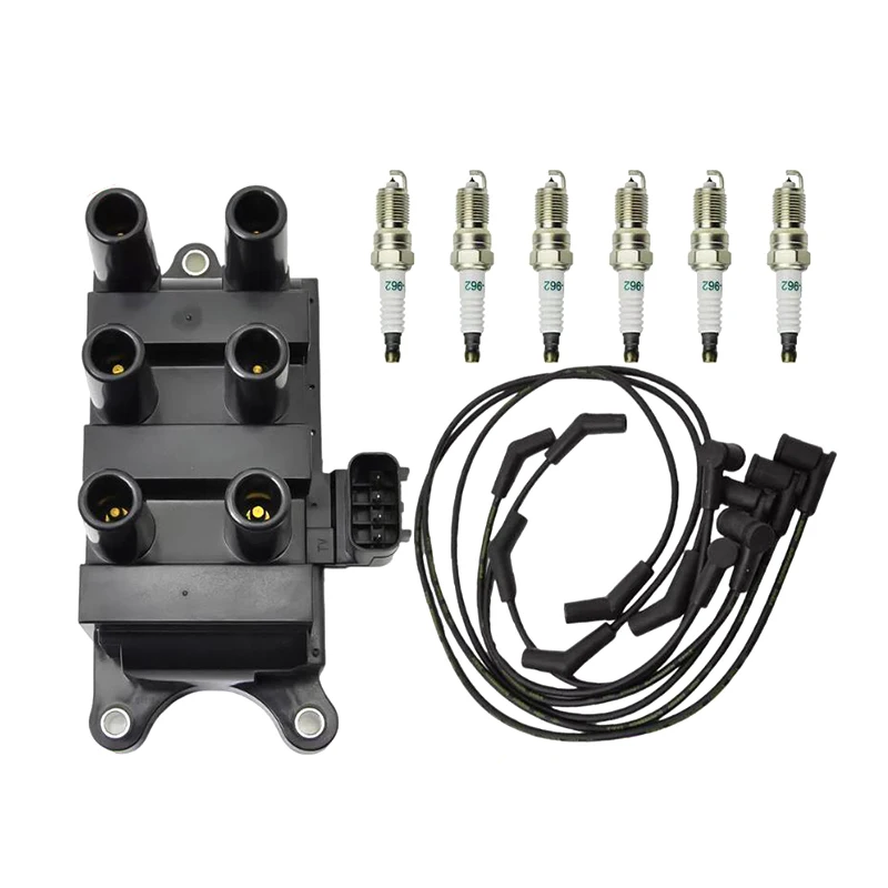 

Ignition Coil + Spark plug & Wires For Ford F150 E150 Taurus For Mazda Mercury FD498
