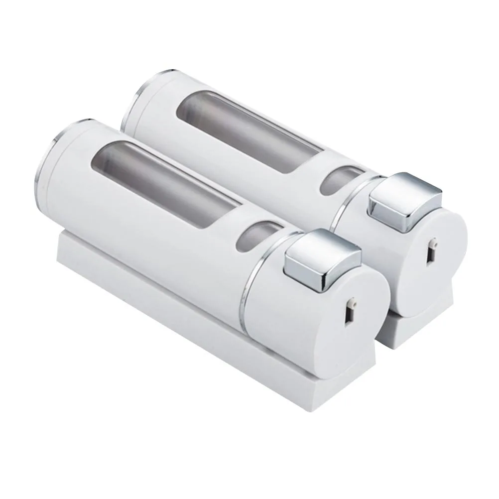 

Double Head Dispenser ABS Plastic Wall Mounted Bathroom Shower Liquid Hand Liquid Soap Pump Refillable Pump Non Slip