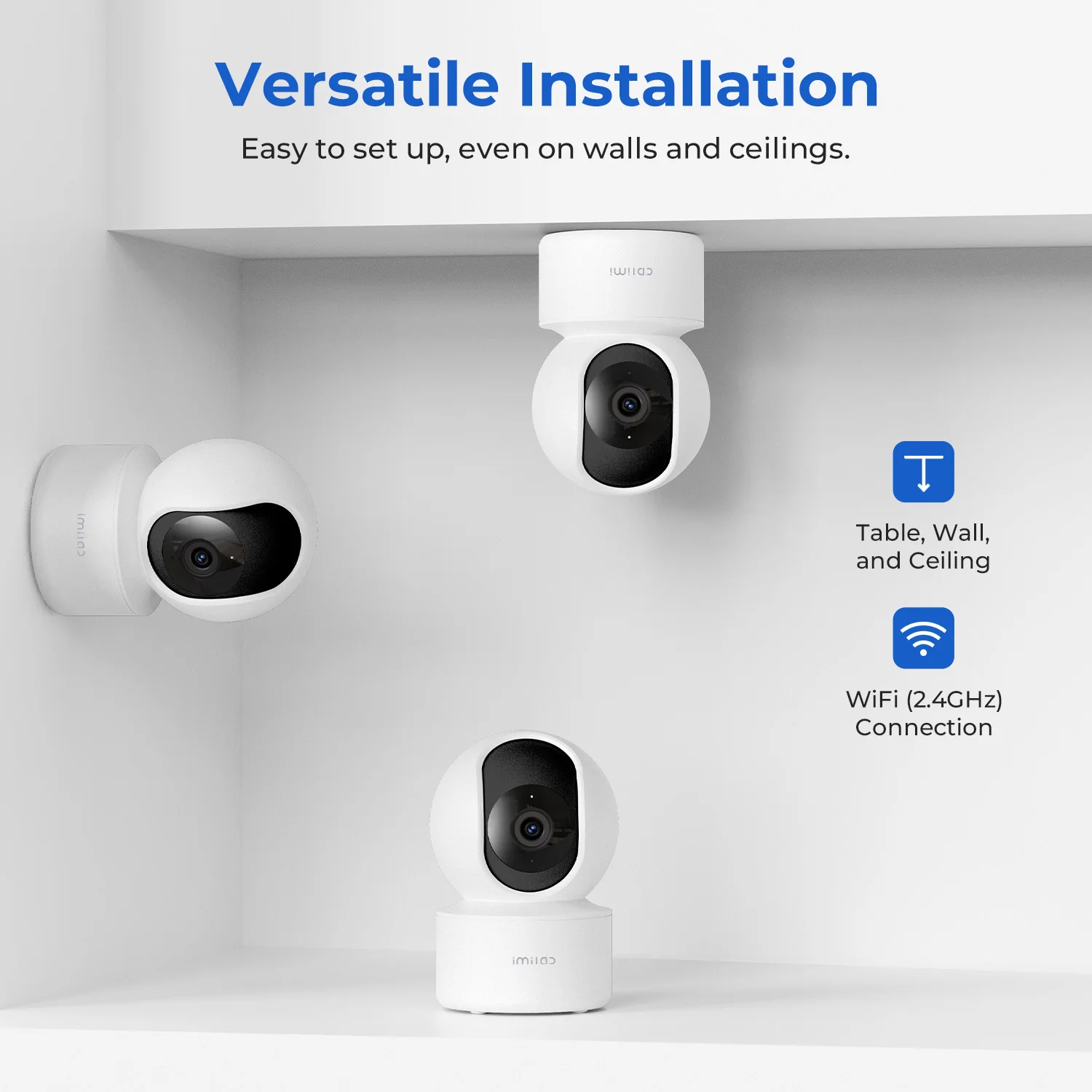 IMILAB C21 WLAN-Kamera 2.5K Babymonitor Innen-IP-Kamera mit PTZ Nachtsicht 2-Wege-Audio Menschenerkennung KI-Detektion
