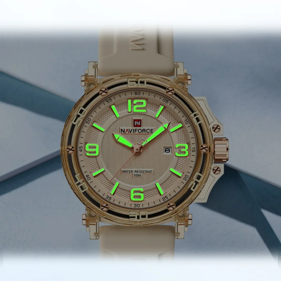 NAVIFORCE Luxury Style Waterproof Quartz Movement Women Clock Elegant Silicone Luminous Display Strap Ladies Watches Gifts 2025