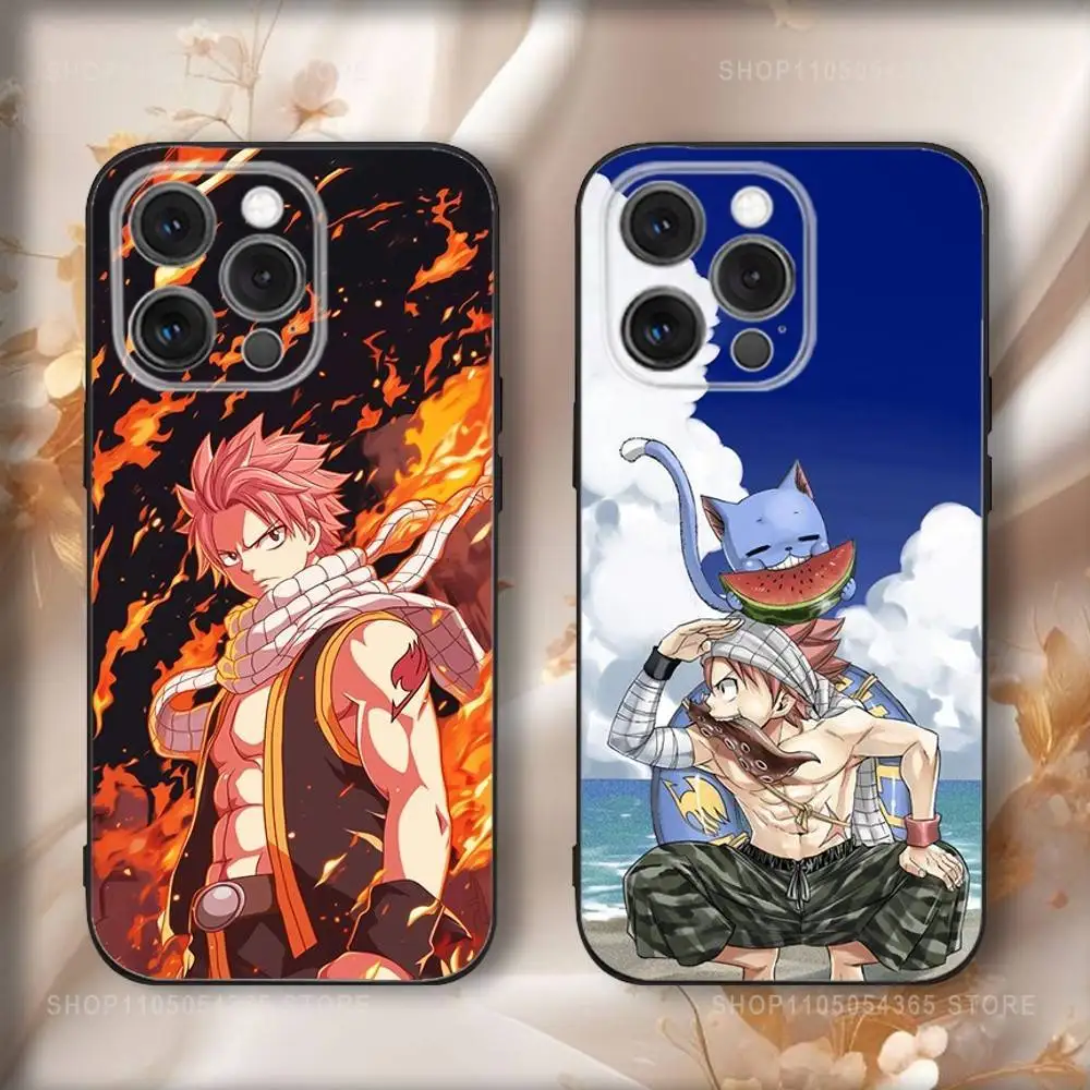 

Anime Natsu D-Dragneels Phone Case For iPhone 17,16,15,14,13,12,11,Pro,Max,Plus,Air,X,XS,XR,SE,8,7,Mini,Soft Black Funda