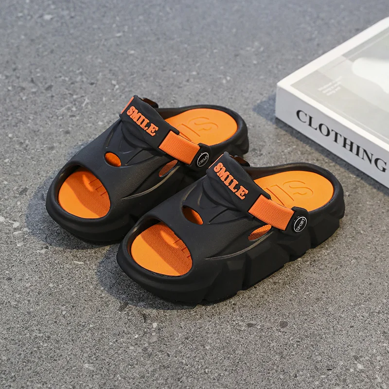 Un paio di pantofole estive aperte per bambini, scarpe da spiaggia morbide, comode e leggere per esterni, taglia 30/31-34/35,RA-2318-5