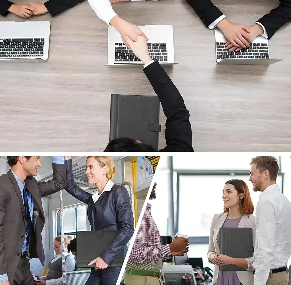 A4PU leather multi-purpose binder zipper combination office notebook multi-purpose folder circular binder office folder A4 box