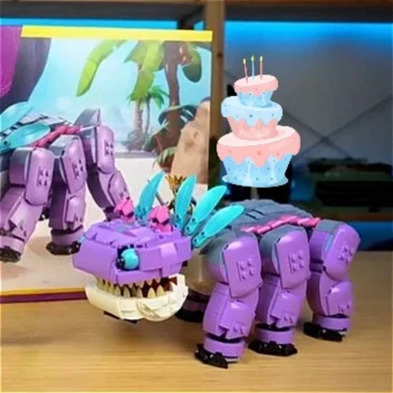 Blocos de construção estranhos roxos xiaolu quebra-cabeça montagem difícil brinquedos presentes de aniversário para meninos e meninas