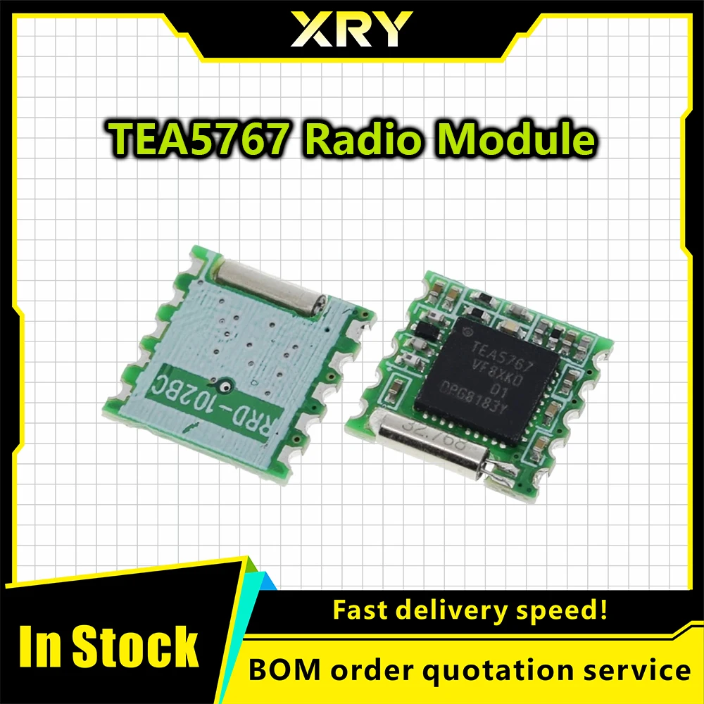 XRY Módulo de radio TEA5767 Модуль радио FM DIY FM estéreo Edición completa Автомобильный радиомодуль, высококачественный аудио радиомодуль