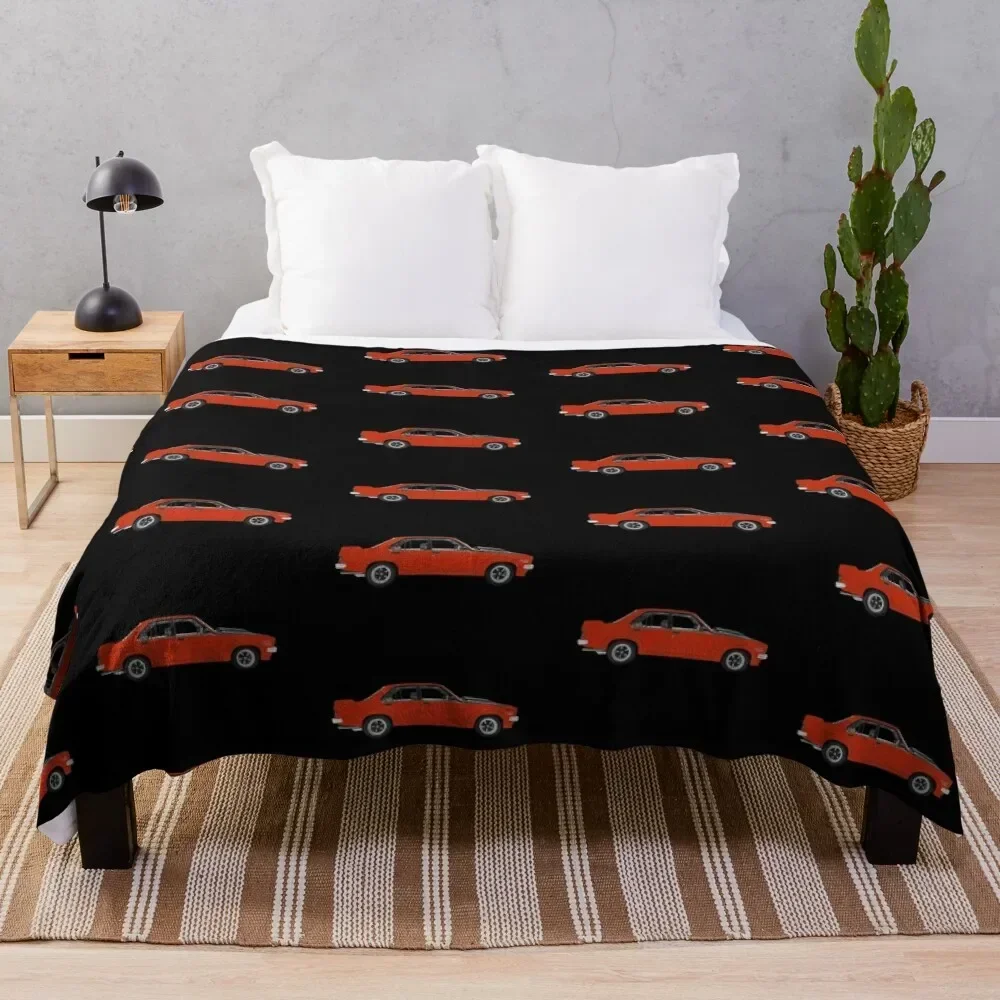 LH Holden Torana SLR/5000 1974 Salamanca Red on Black Throw Blanket Nap Stuffeds Blankets