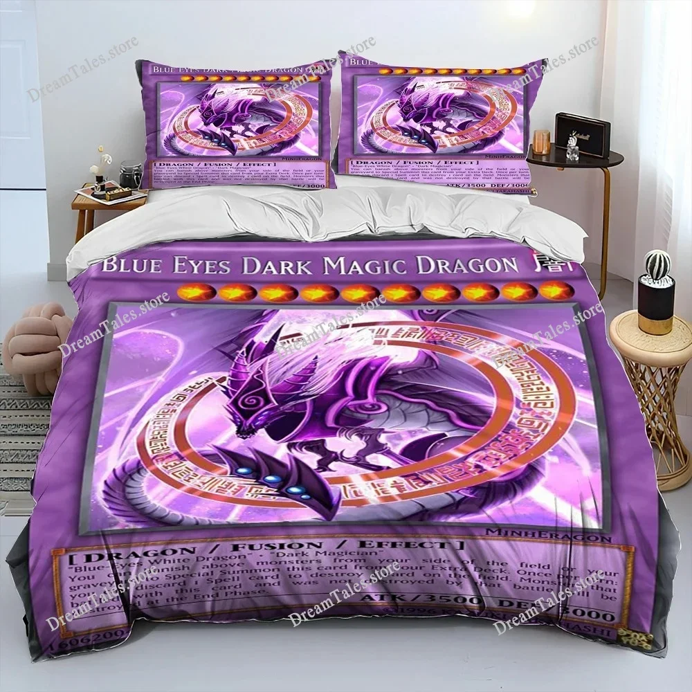Home Textile Cartoons Yu-Gi-Oh MONSTER CARD Cover Duvet Cover Pillow Case Boy Girl Polyester Bedding Set King Queen Twin Size - view 5