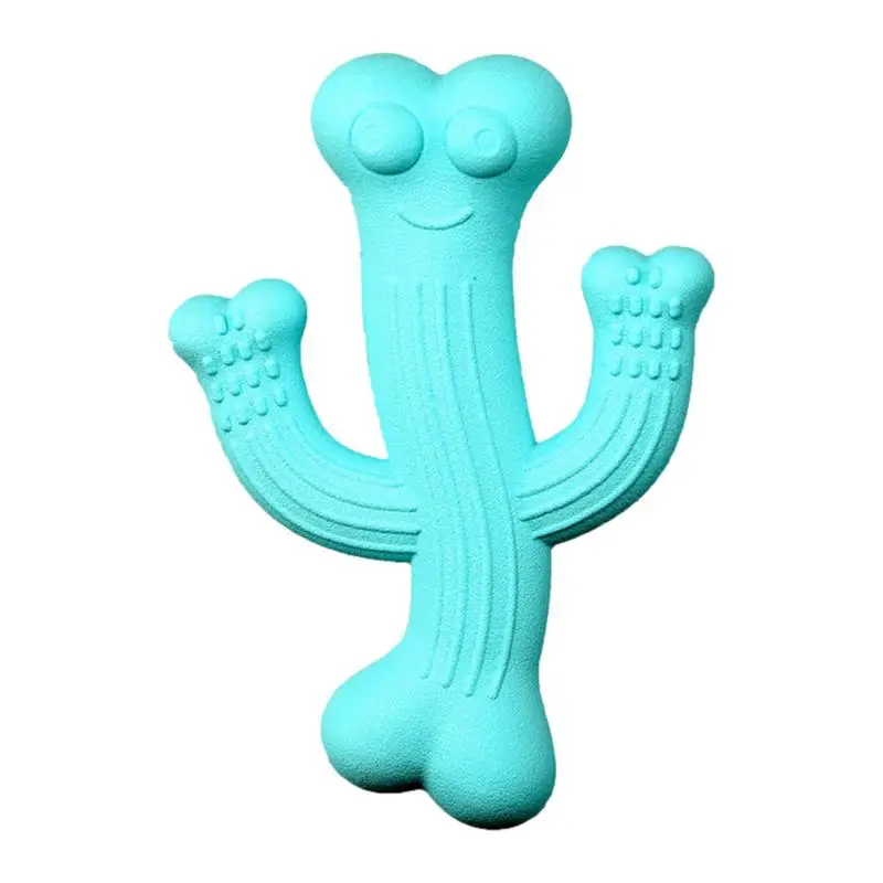 

Dog Cactus Chew Toy Indestructible Rubber Dog Toys Cactus Tough Toys For Training And Cleaning Teeth Interactive Dog Toys