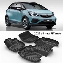 Use for 2022 new Honda JAZZ FIT car carpet JAZZ FIT floor mat FIT trunk mat Trim to Fit For Honda GR3 JAZZ waterproof floor mat