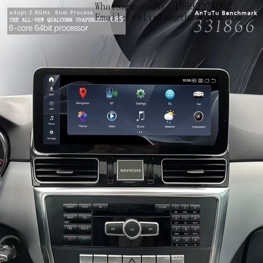 12.3 Inch Android 13 Car Radio for Mercedes ML GL GLE GLS W166 2012-2018 Snapdragon 685 Wireless CarPlay GPS Stereo
