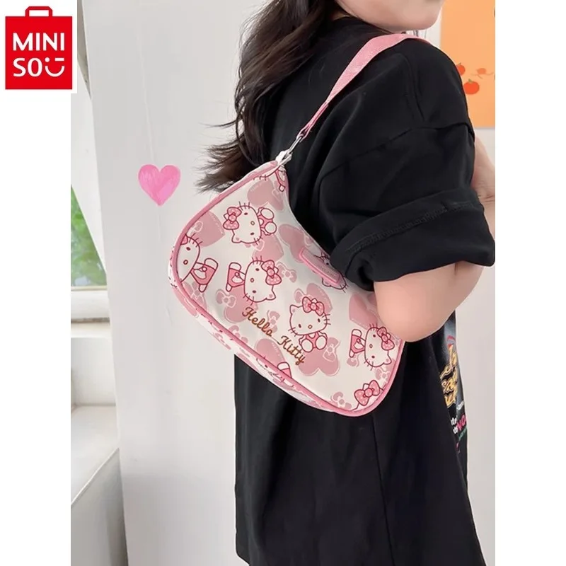 

MINISO Sanrio Culomi Armpit Bag Vintage Versatile Shoulder Bag Girls Out on the Street Handbag