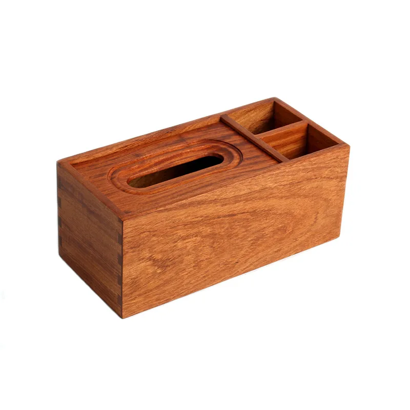 Mahogany tissue box solid wood mortise and tenon drawer box desktop retro paper drawer office high-end napkin storage box