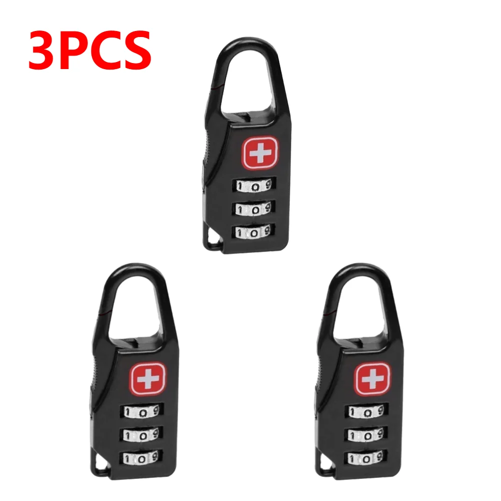 VKTECH 1-10PCS Tragbare Legierung Schloss Vorhängeschloss Outdoor Reise Gepäck Zipper Rucksack Handtasche Sicher Anti-diebstahl Kombination code Nummer Schloss 6