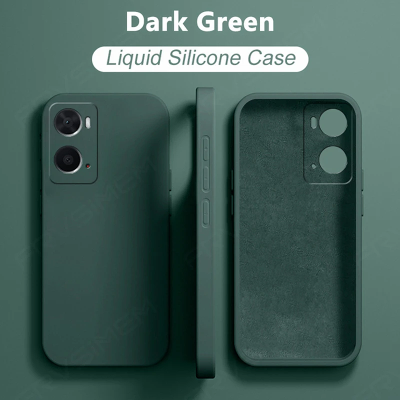 Original Liquid Silicone Phone Case For OPPO A57 4G A57S A77 A78 5G A76 A96 A52 A72 A15 A16 A15S A16S A53 A53S A54S Full Cover