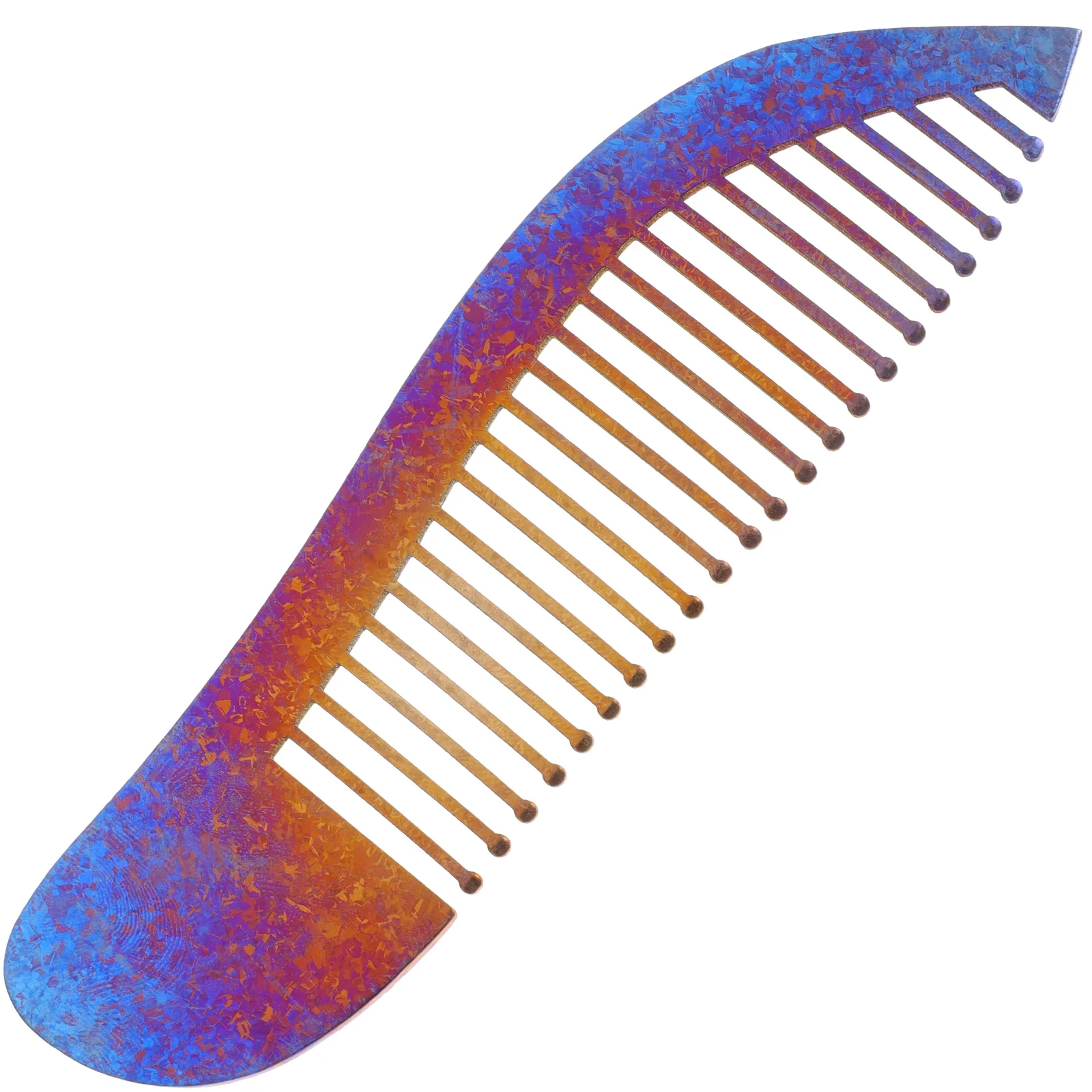 s Hairdressing Comb Titanium Alloy Anti Rust Styling Wide Teeth Thin Teeth Fish Design Barber Combs for Salon Haircut