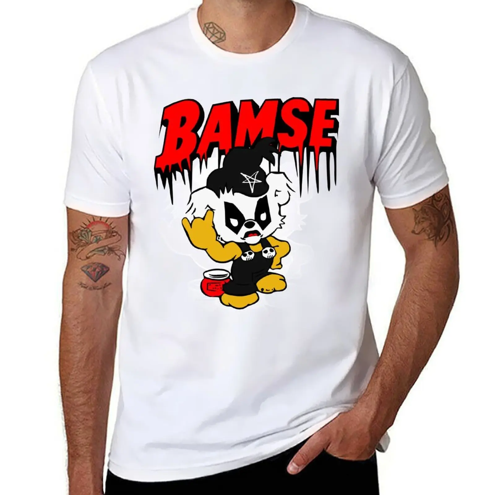 

Black Metal Bamse T-Shirt man t shirts for men casual essential t shirt T-Shirt