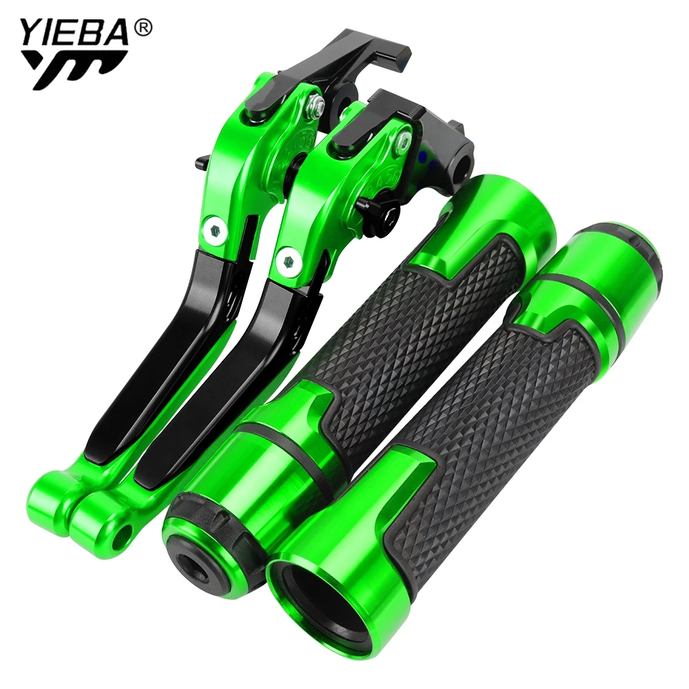 

Motorcycle Accessories Adjustable Brake Clutch Levers Handbar Grips FOR KAWASAKI NINJA ZX9R ZX-9R 2000 2001 2002 2003 Motocross