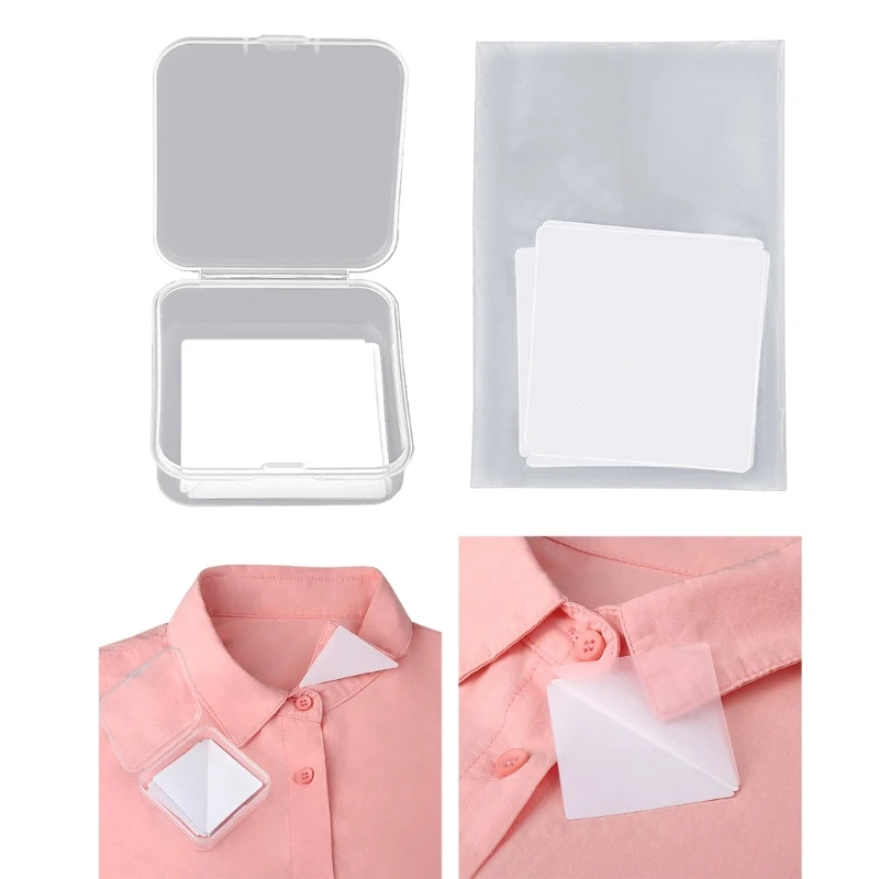 10Pcs Collar Stickers Stays for Shirts No Curl Collar Lapel Shirts Collar Fixed Sticker Styling Tape for Men and Women