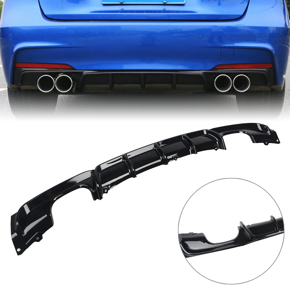 

F30 12-18 Glossy Black Car Rear Bumper Diffuser Lip Cover Trim For BMW F30 3 Series 325i 335i 2012 2013 2014 2015 2016 2017 2018