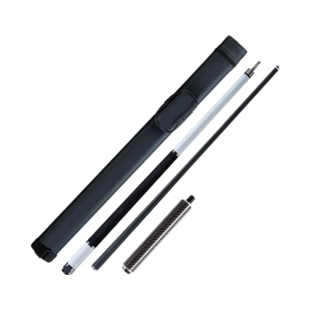 

12.5mm Carbon Fiber Pool Cue Stick | Low Deflection Billiard Cue | White Pattern Snooker Cue for Professional Play