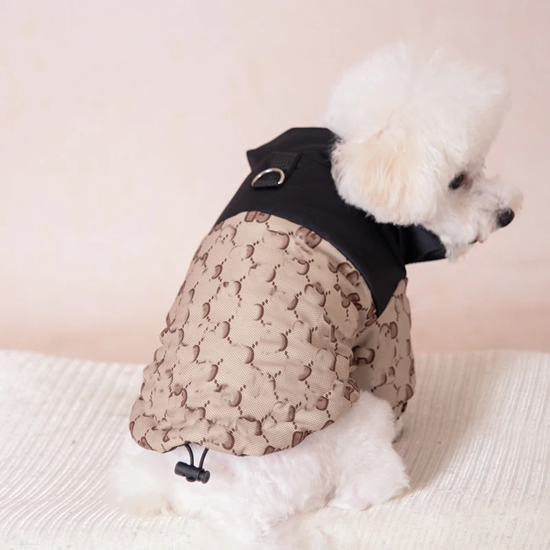 Brand Designer Pet Dog Clothing Cotton Jacket For Warmth, Suitable For Small and Medium-sized Dogs, French Bulldog Teddy Bear