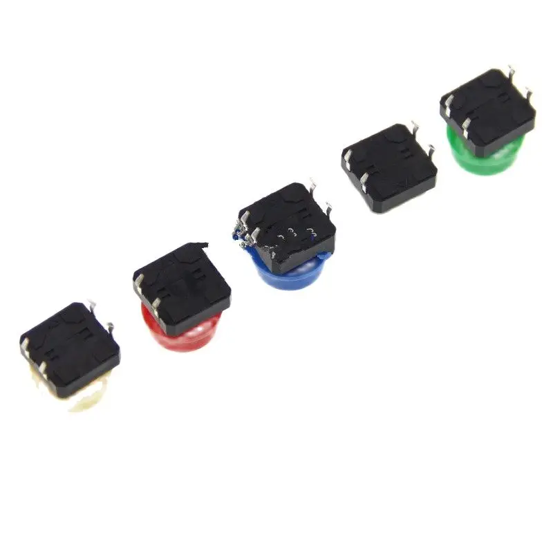 5สี20คู่12X12X7.3รอบหมวก Touch Switch สวิทช์กุญแจ B3F