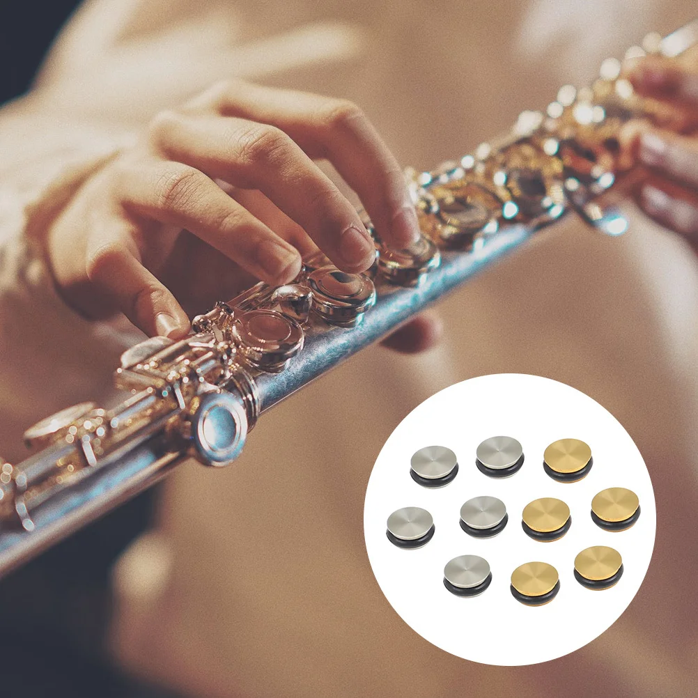 

10Pcs Flute Accessory Metal Silicone Plugs Easy Install Remove Portable Gift Flute Plug Flutes Open Hole Plug Flutes Plugs Part