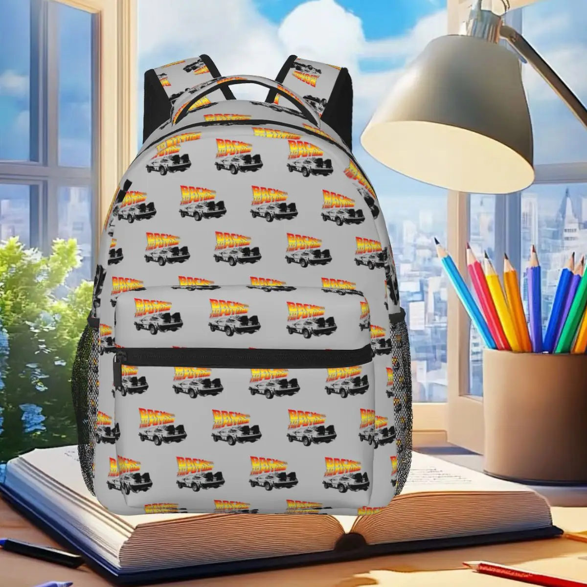 Retro Back To The Future Backpack Student Boys Girls BookBag Children School Bag Computer Shoulder Bags for Men Women