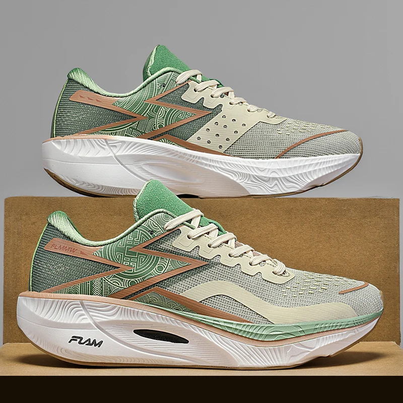 2025 Carbon Plate Marathon Men Sports Running Shoes Air Cushion Lightweight Women Athletic Gym Sneakers Hiking Jogging Footwear image 4