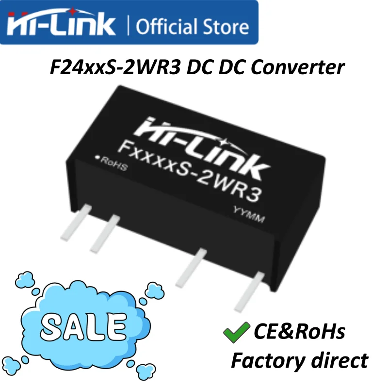 Hilink Offical F2405S-2WR3 F2412S-2WR3 Mini 2W 5V 9V 12V 15V 24V 0.4A DC DC Converter F2403S-2WR3 Power Supply Module Smart Home