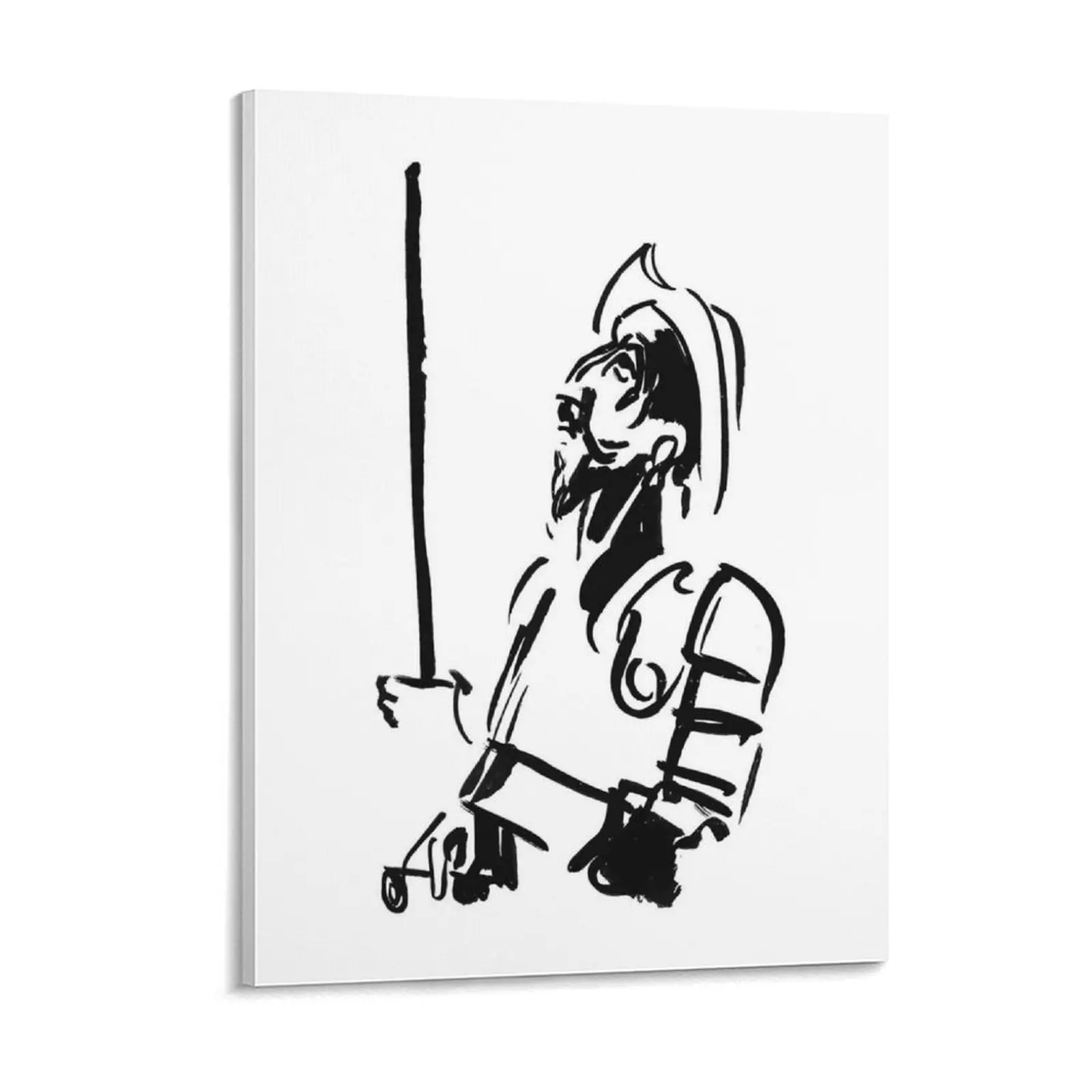 Don Quijote De La Mancha lienzo pintura garaje decoración garaje diseñador enmarcado pinturas de pared